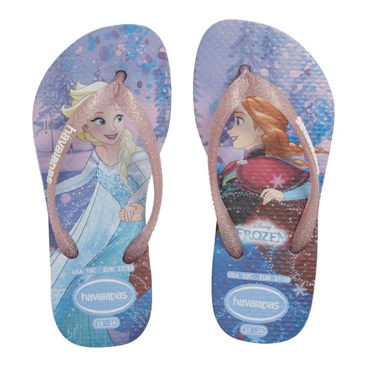 Havaianas Kids Slim Frozen Purple Slipper Mothercare